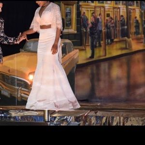 Sherri Hill 2 Piece Blush Prom Dress